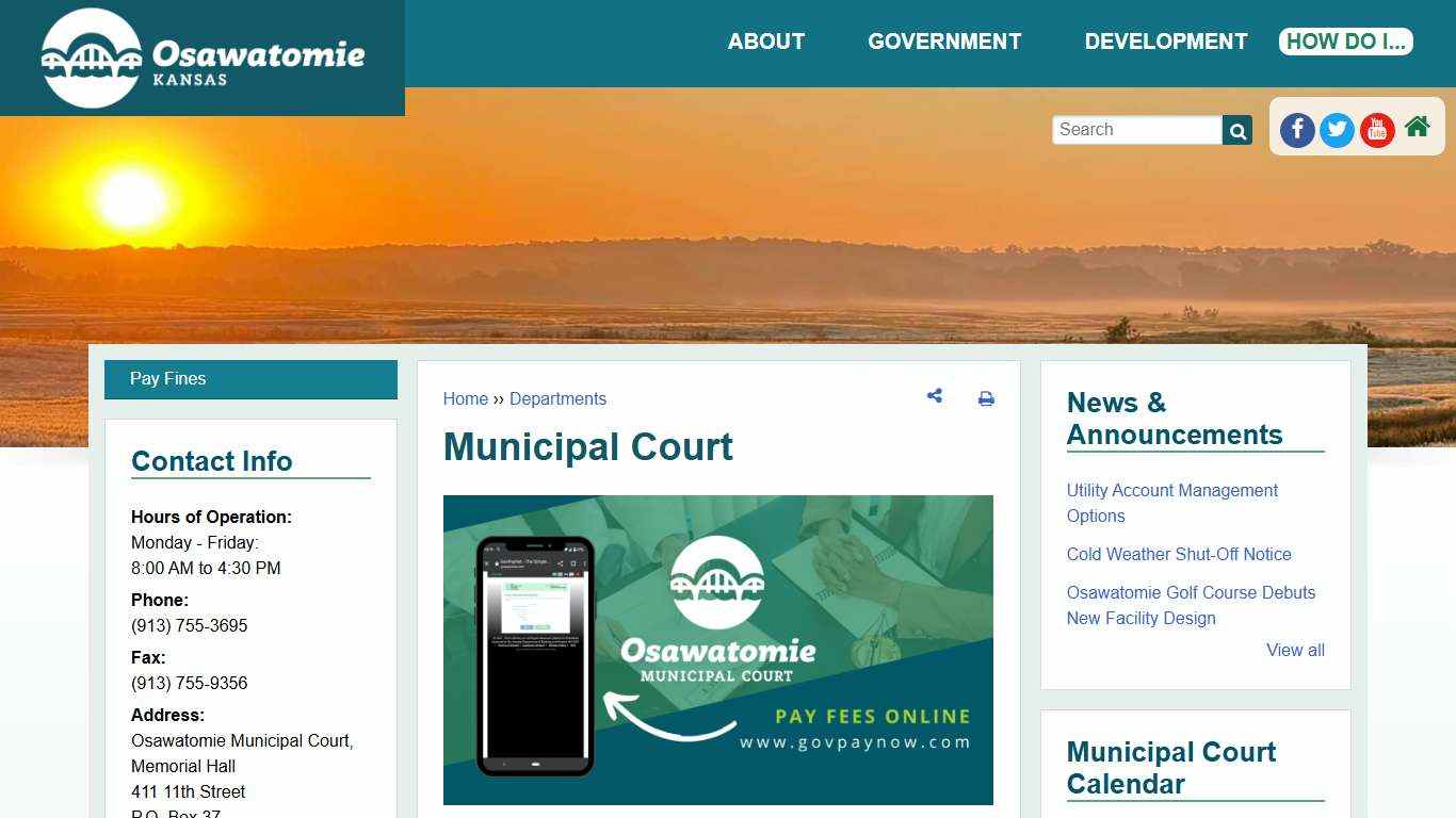 Municipal Court | Osawatomie, KS